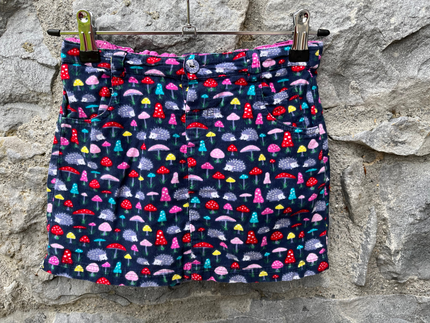 Mushroom navy cord skirt  4-5y (104-110cm)