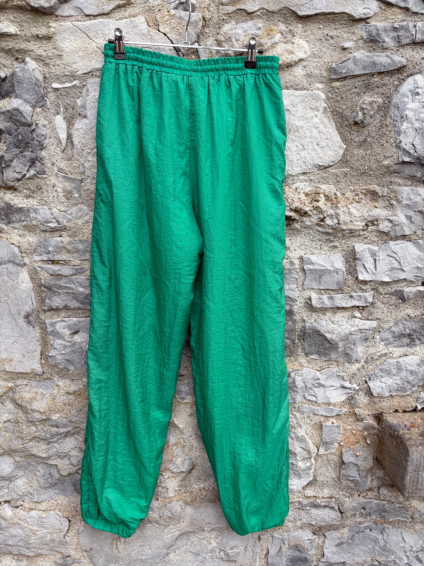 80s green shell track pants Small