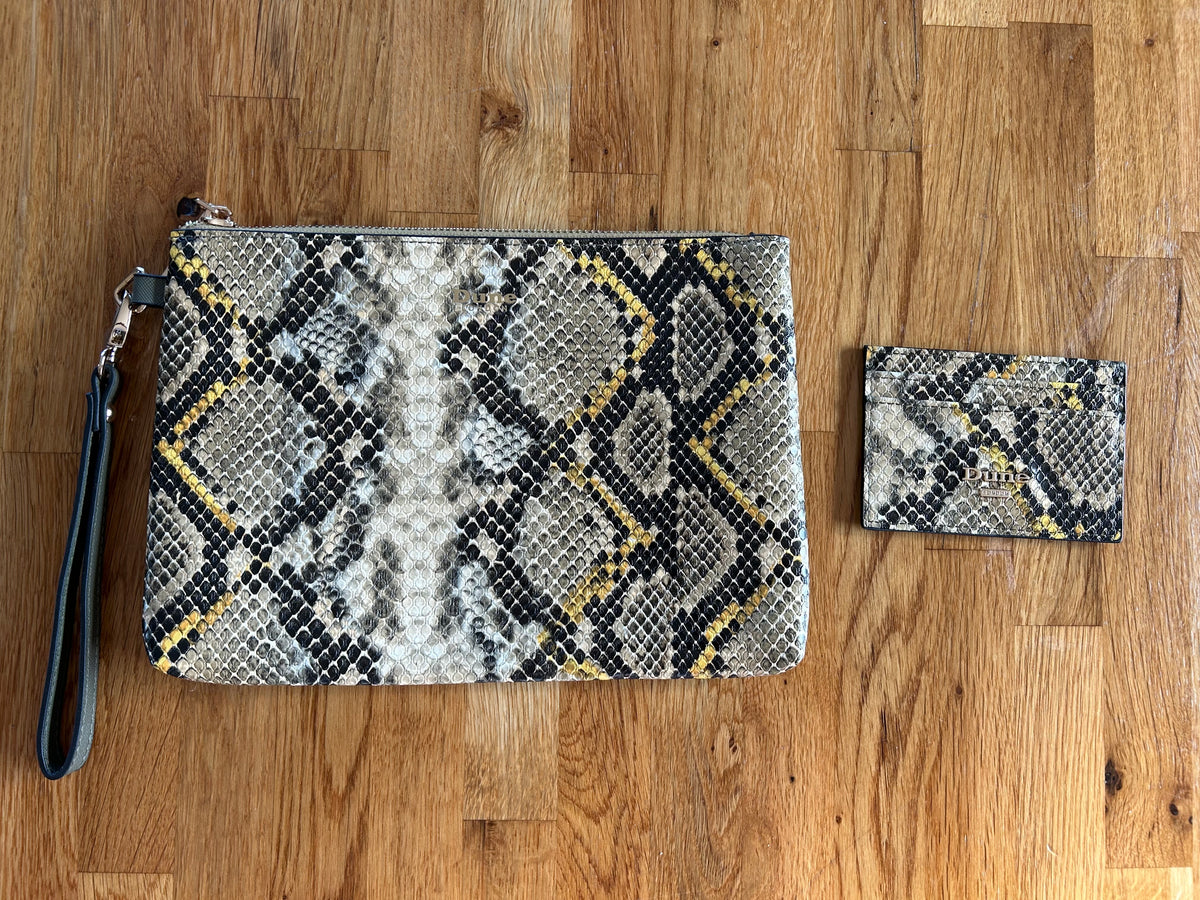 Snake print purse
