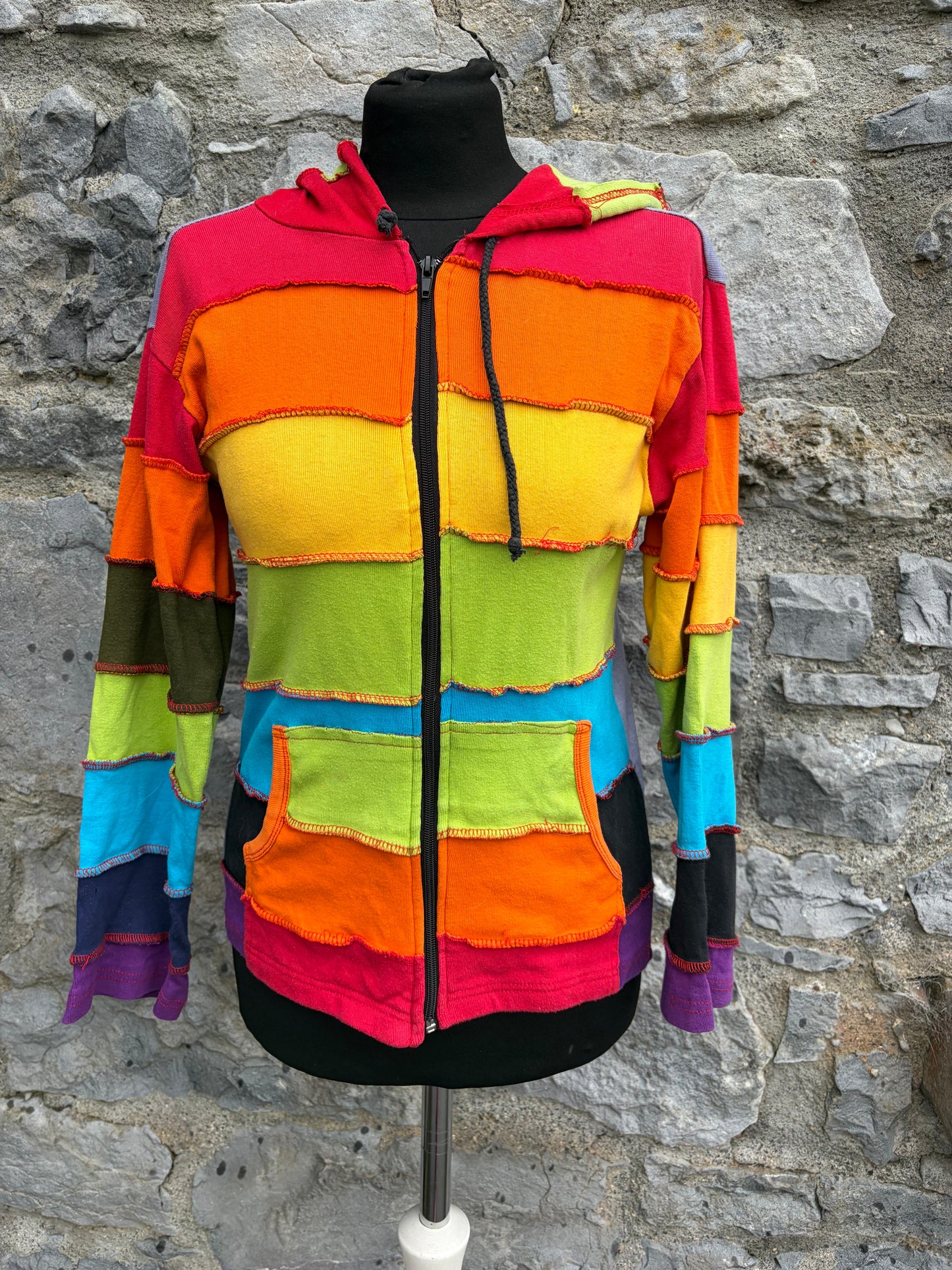 Y2K rainbow hoodie uk 8-10