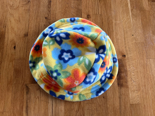 Floral fleece bucket adult hat