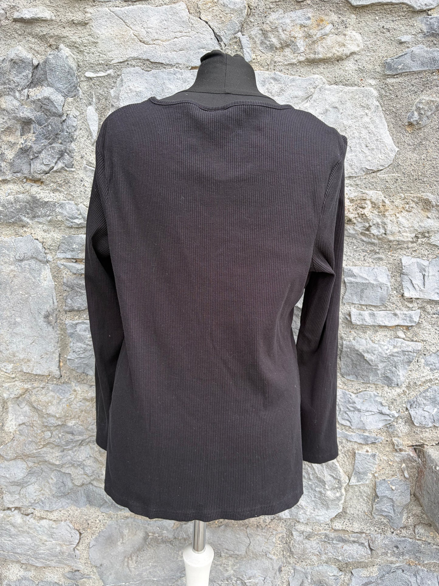 Black ribbed maternity top uk 12