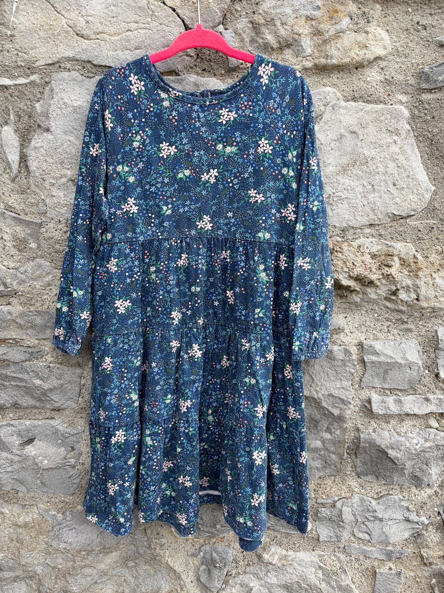 Floral blue dress  4-5y (104-110cm)