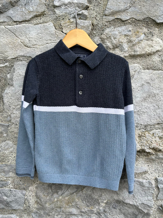 Grey&blue jumper 4y (104cm)