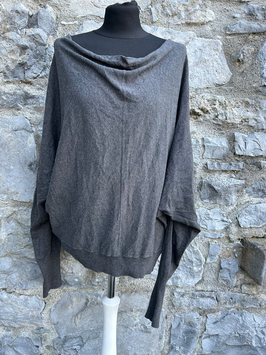 Bat wings Grey knit top uk 12