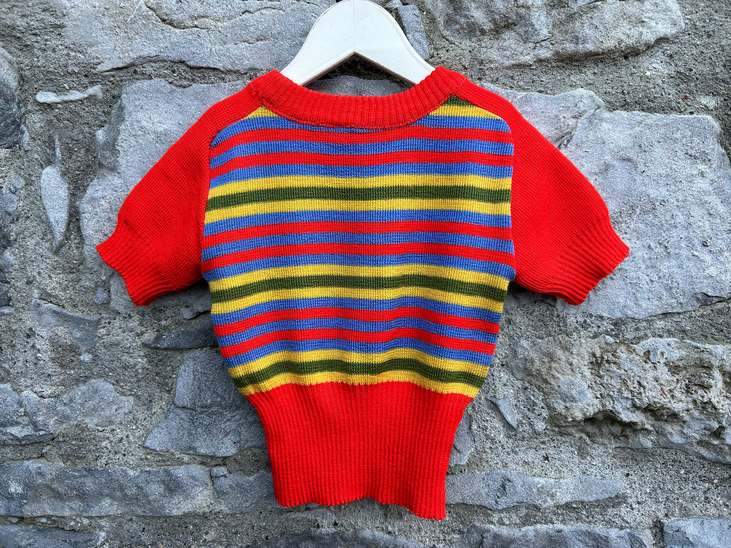 80s stripy knitted top   9-12m (74-80cm)