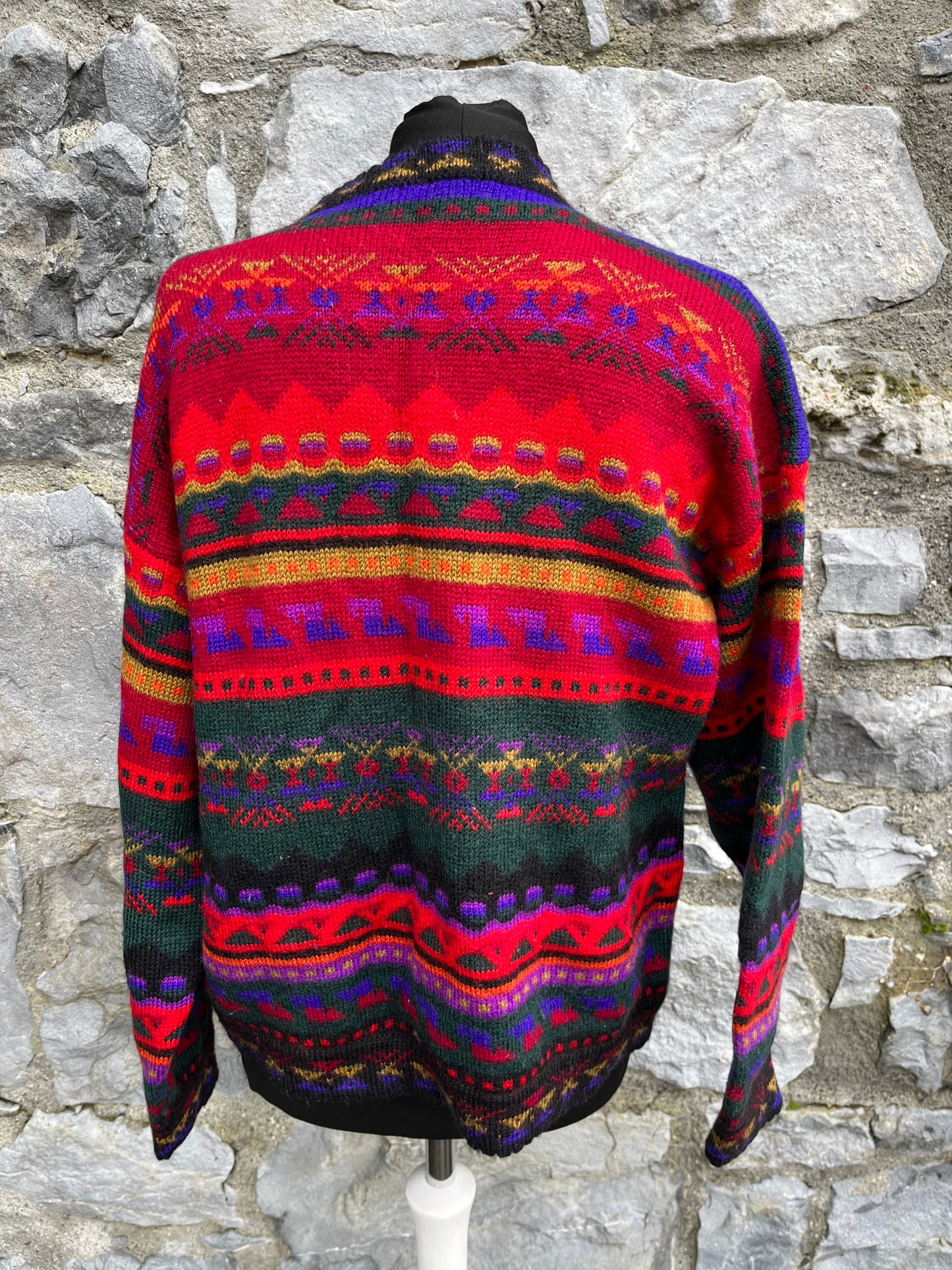 80s colourful stripy cardigan uk 10-12