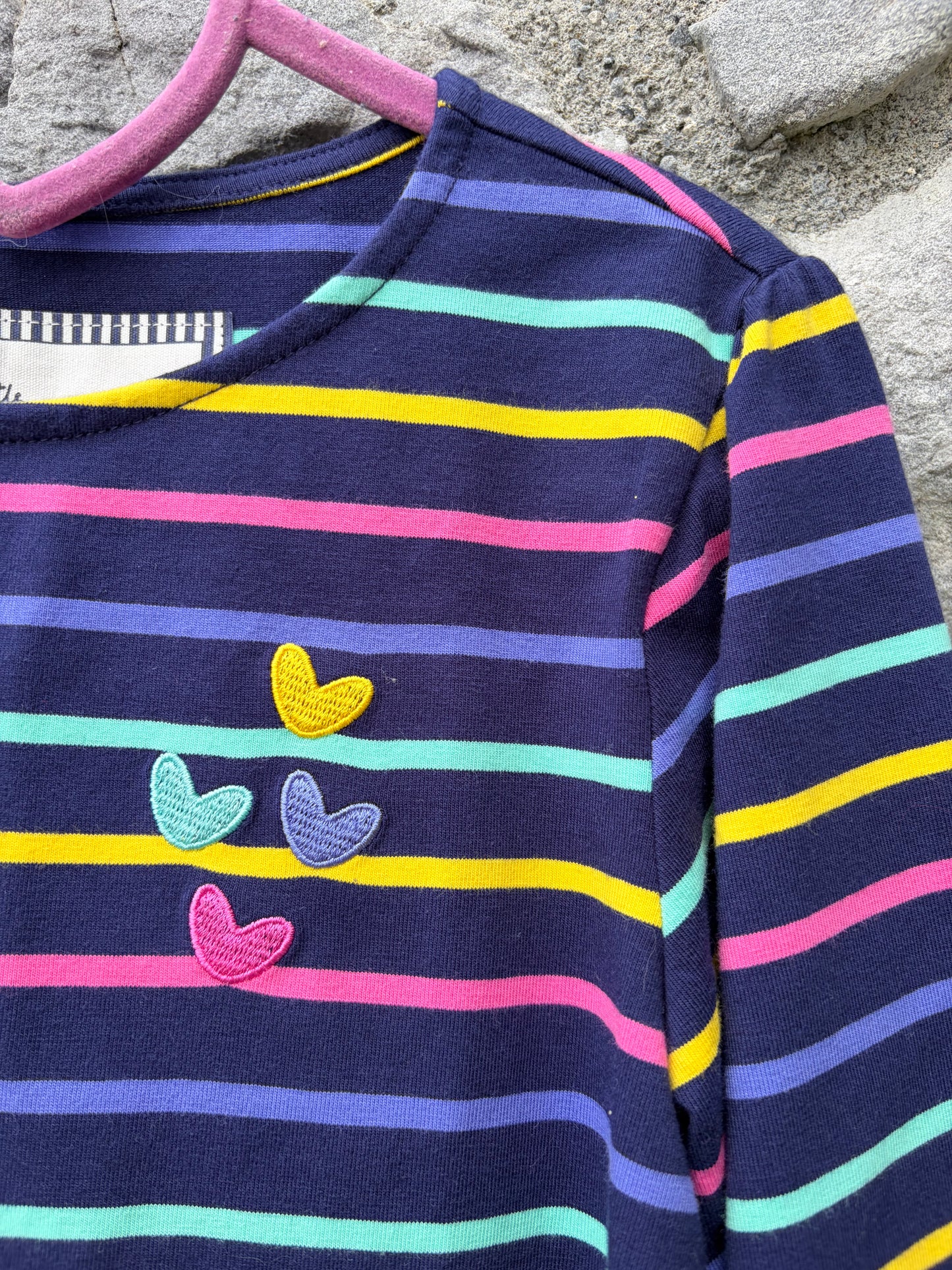 Hearts&stripes navy tunic&leggings 7-8y (122-128cm)