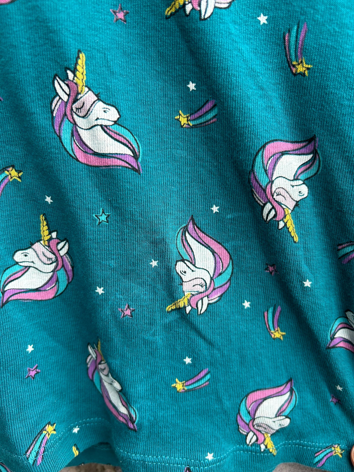 Unicorn teal pjs  5-6y (110-116cm)