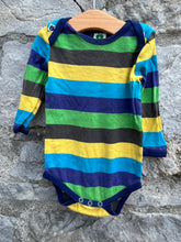 Load image into Gallery viewer, Blue&amp;green stripy vest  9m (74cm)
