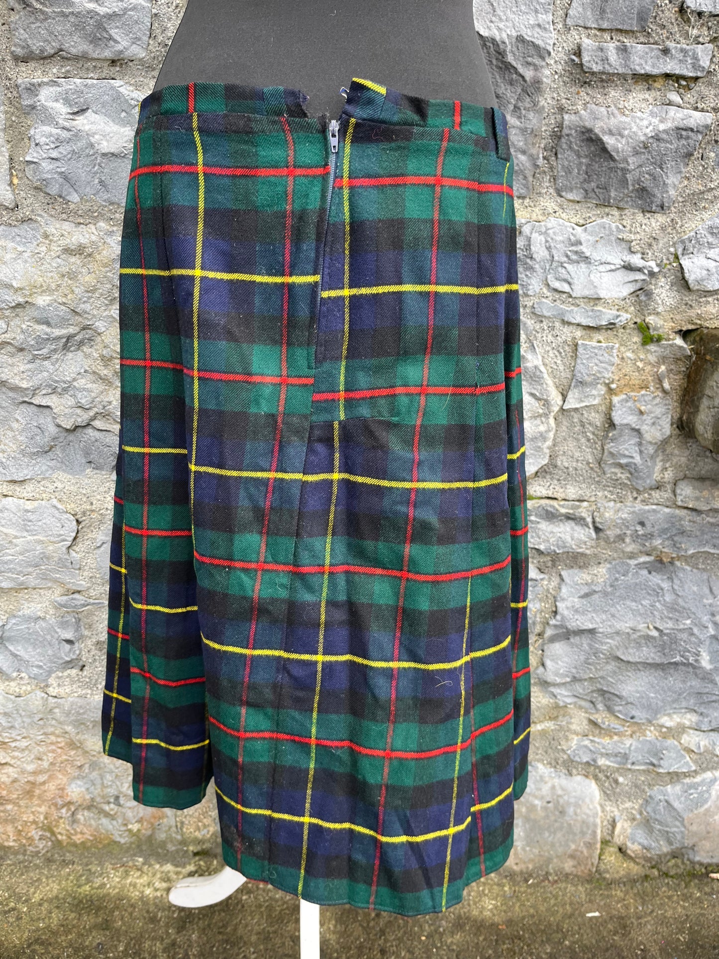 90s green check skirt uk 12-14