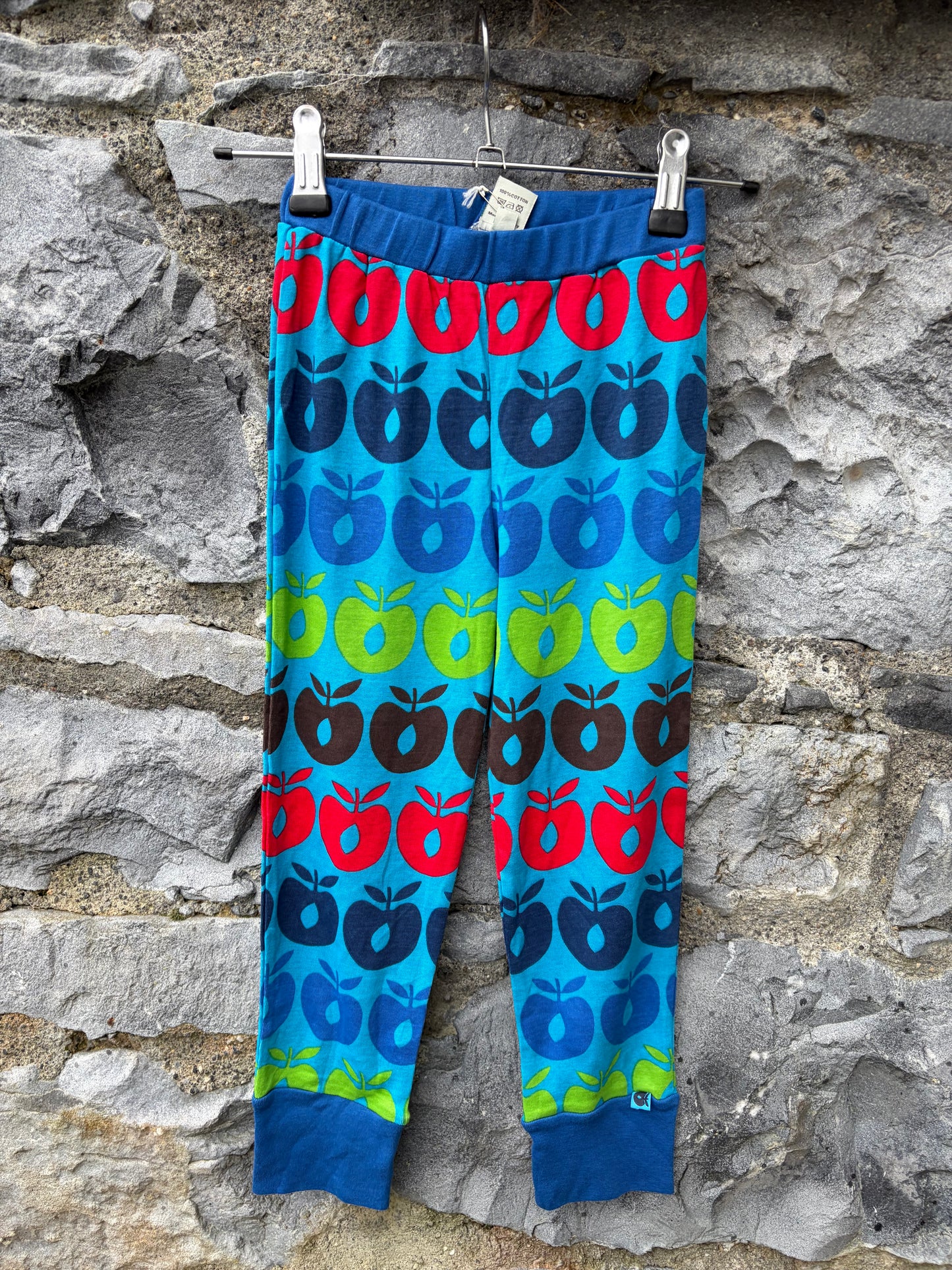 Colourful apples blue pants  4-5y (104-110cm)