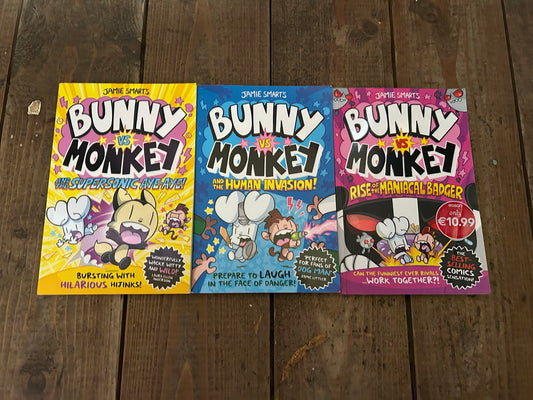 Bunny vs monkey set by Jamie Smart's