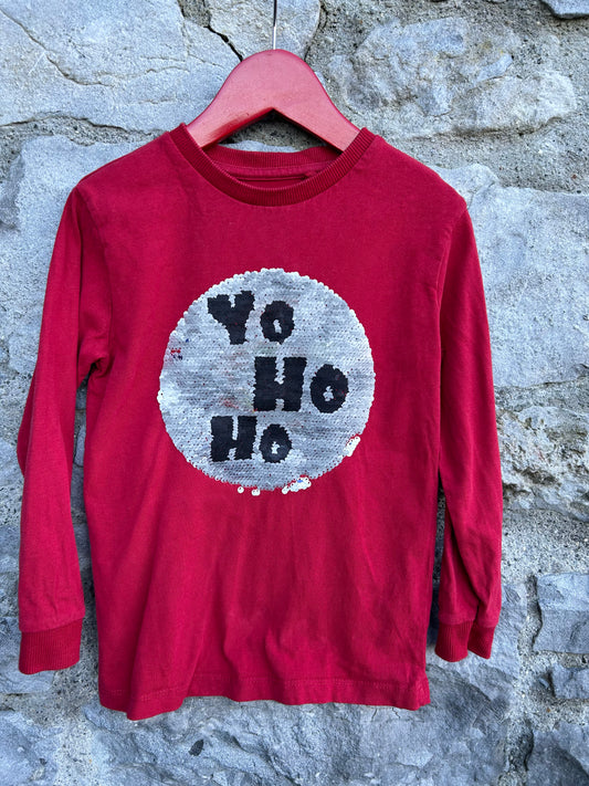 Yo ho ho Santa red top   5y (110cm)