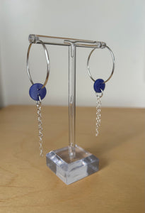 Upcycled hoop button earrings