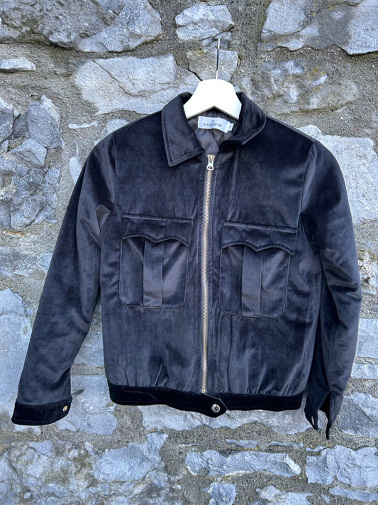 Black velvet bomber jacket  11-12y (146-152cm)