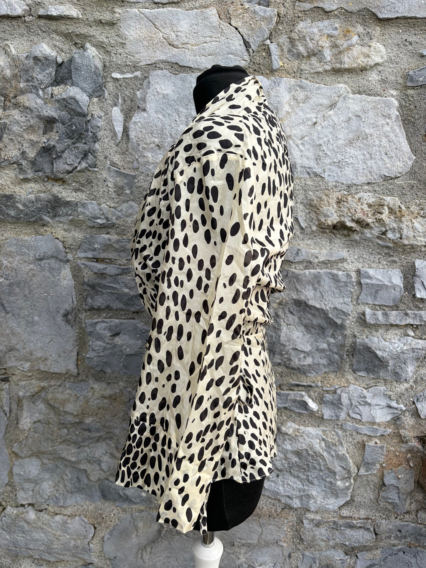 Silk spotty wrap top uk 8-10