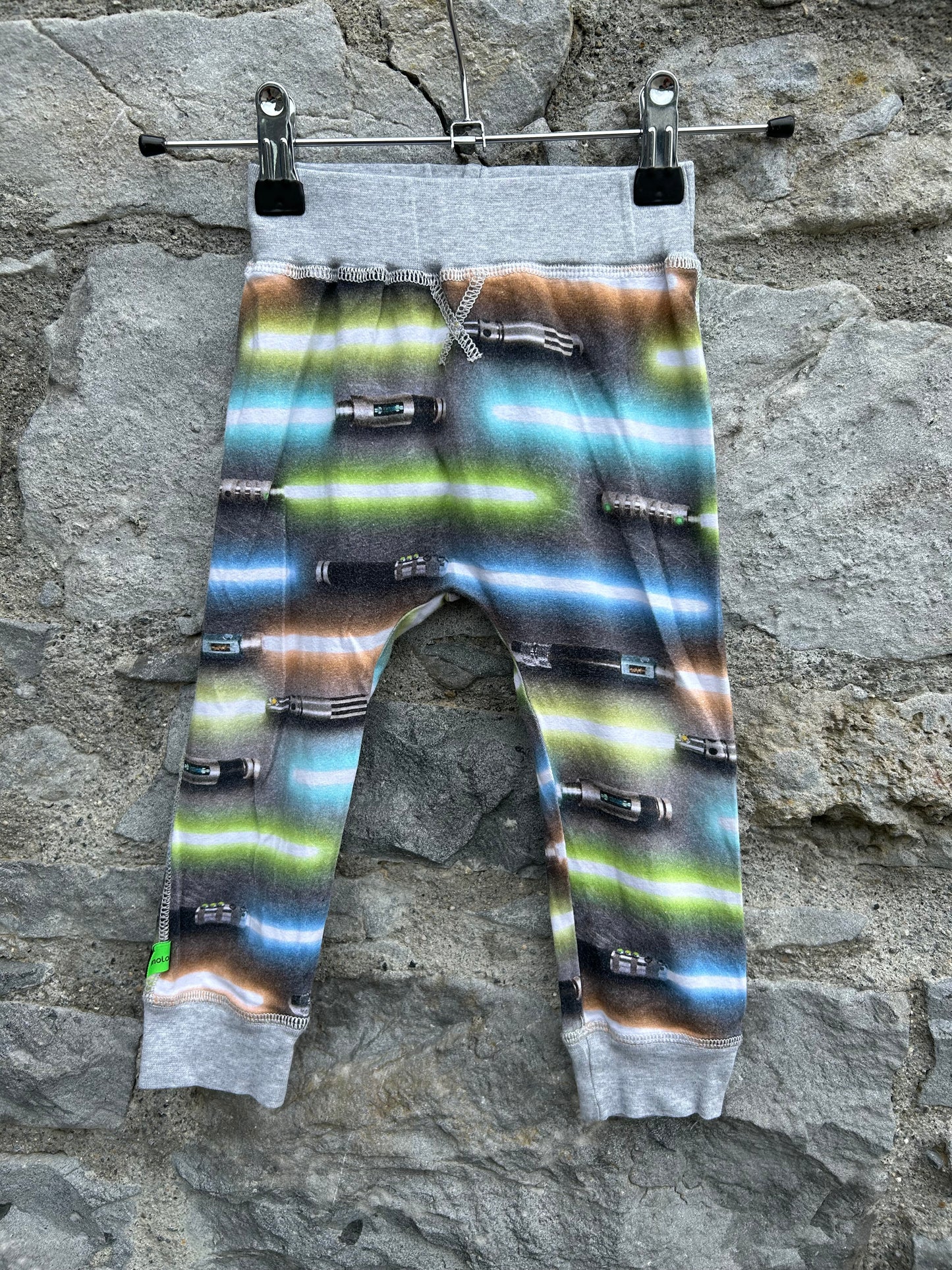 Laser swords grey pants 12-18m (80-86cm)