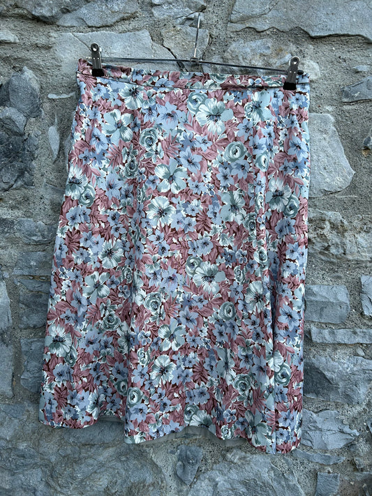80s brown&teal skirt uk 14-16