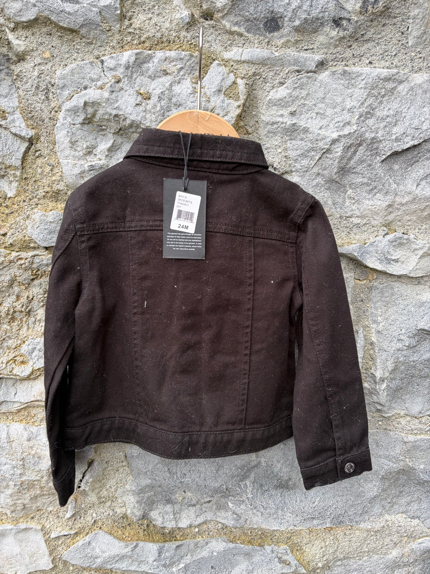 Black denim jacket  18-24m (86-92cm)