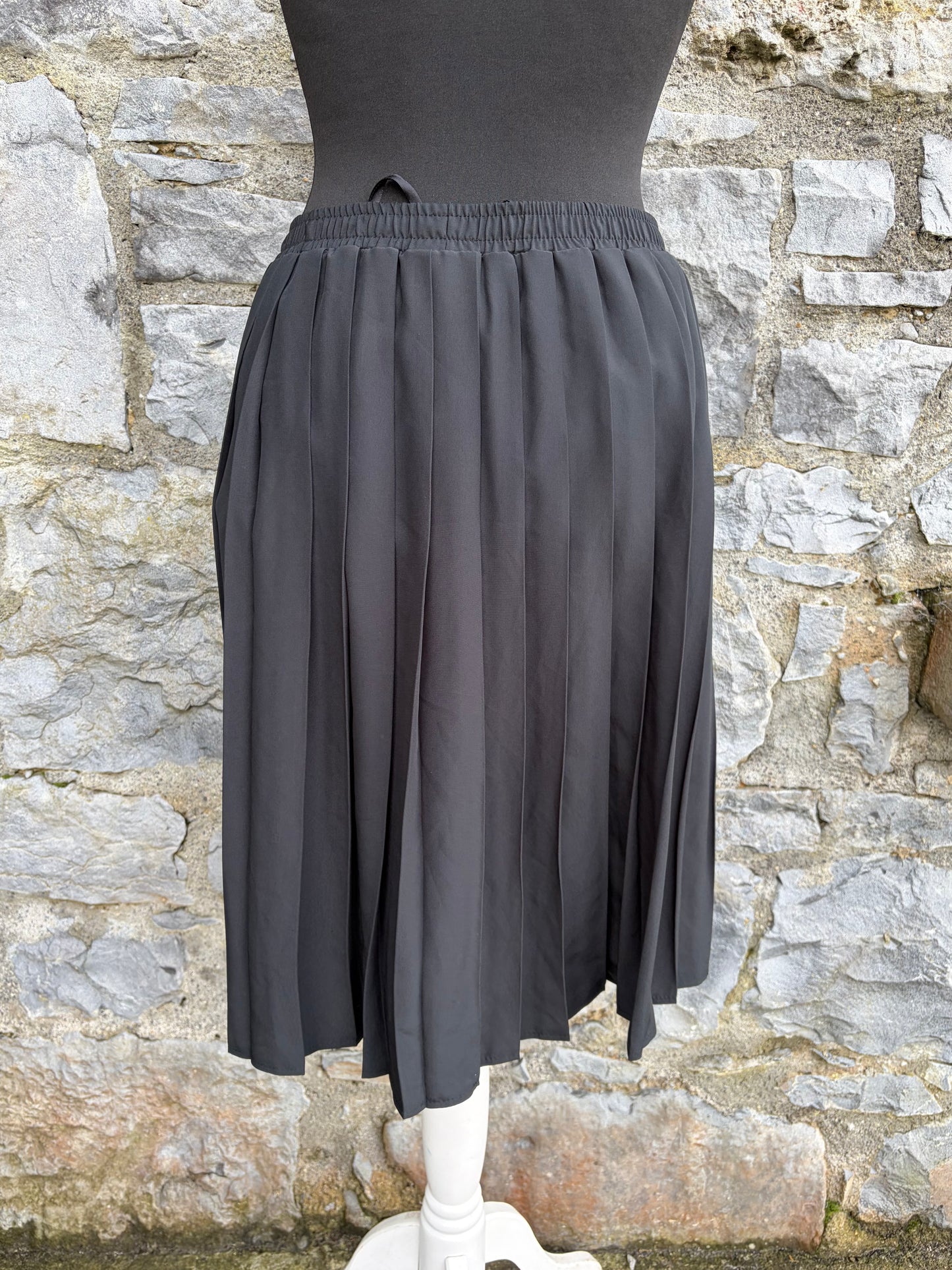 90s black pleated skirt uk 8-10