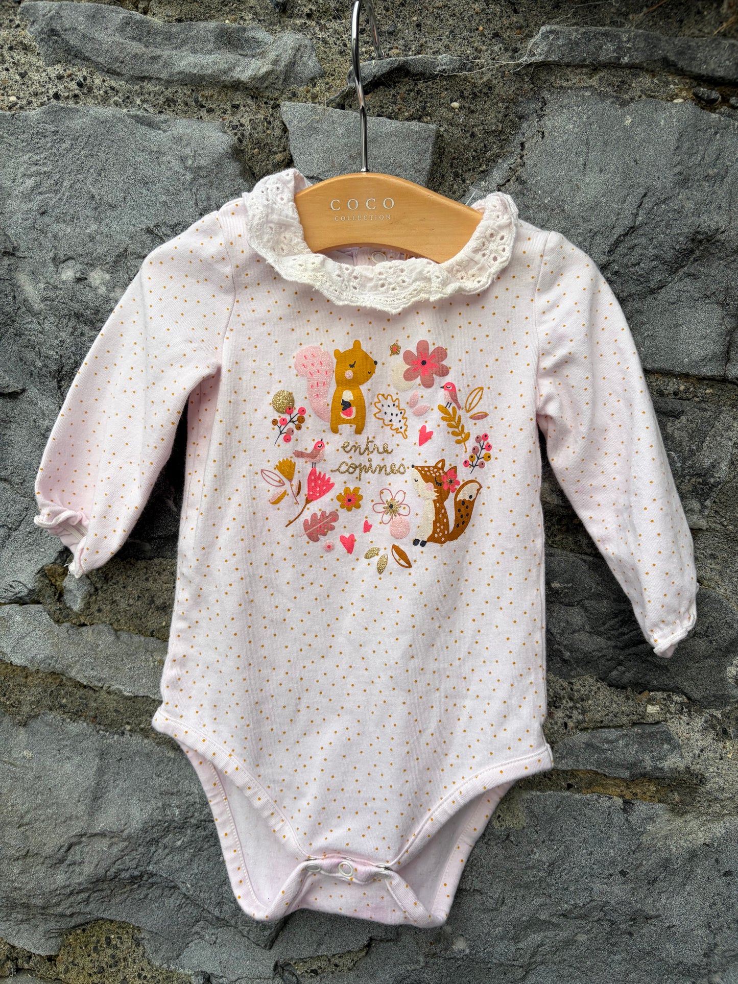 Wild animals spotty vest 0-3m (56-62cm)