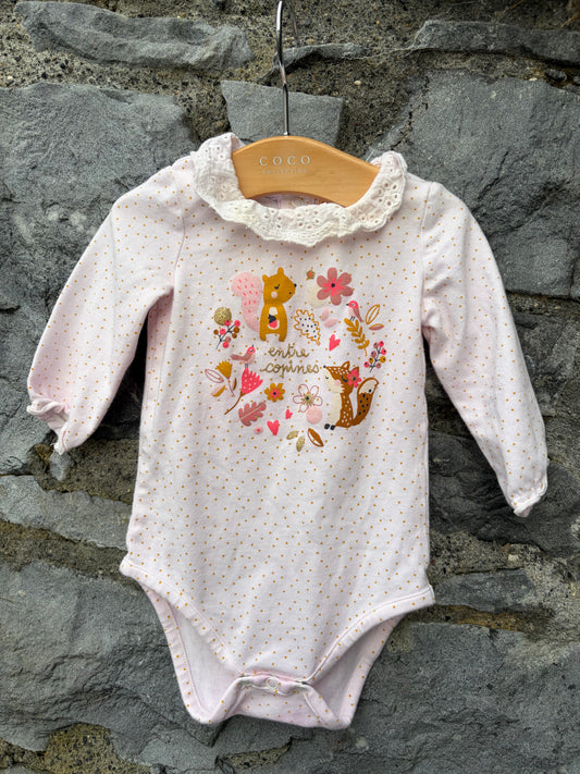 Wild animals spotty vest 0-3m (56-62cm)