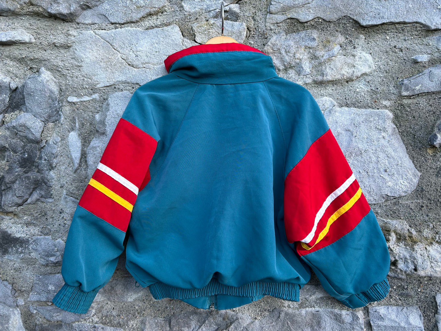 90s red&green sport jacket   3y (98cm)