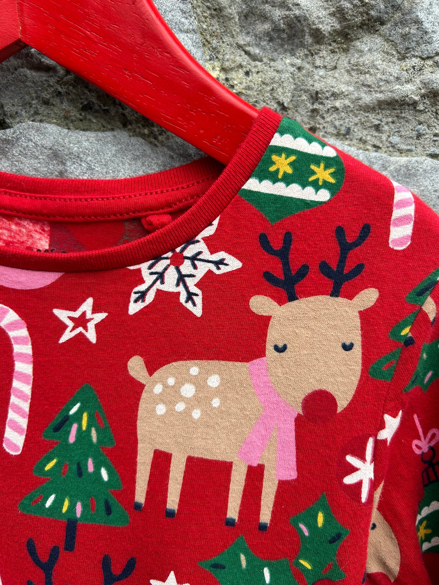 Christmas animals red dress  6-7y (116-122cm)