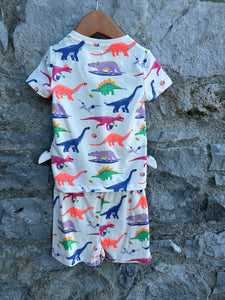 Dinosaurs white pjs  12-18m (80-86cm)