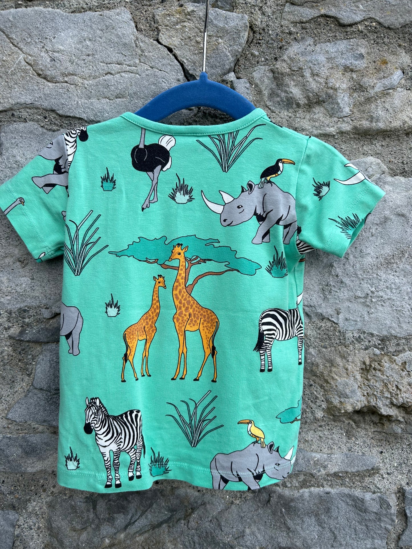 Savannah animals green T-shirt  9-12m (74-80cm)