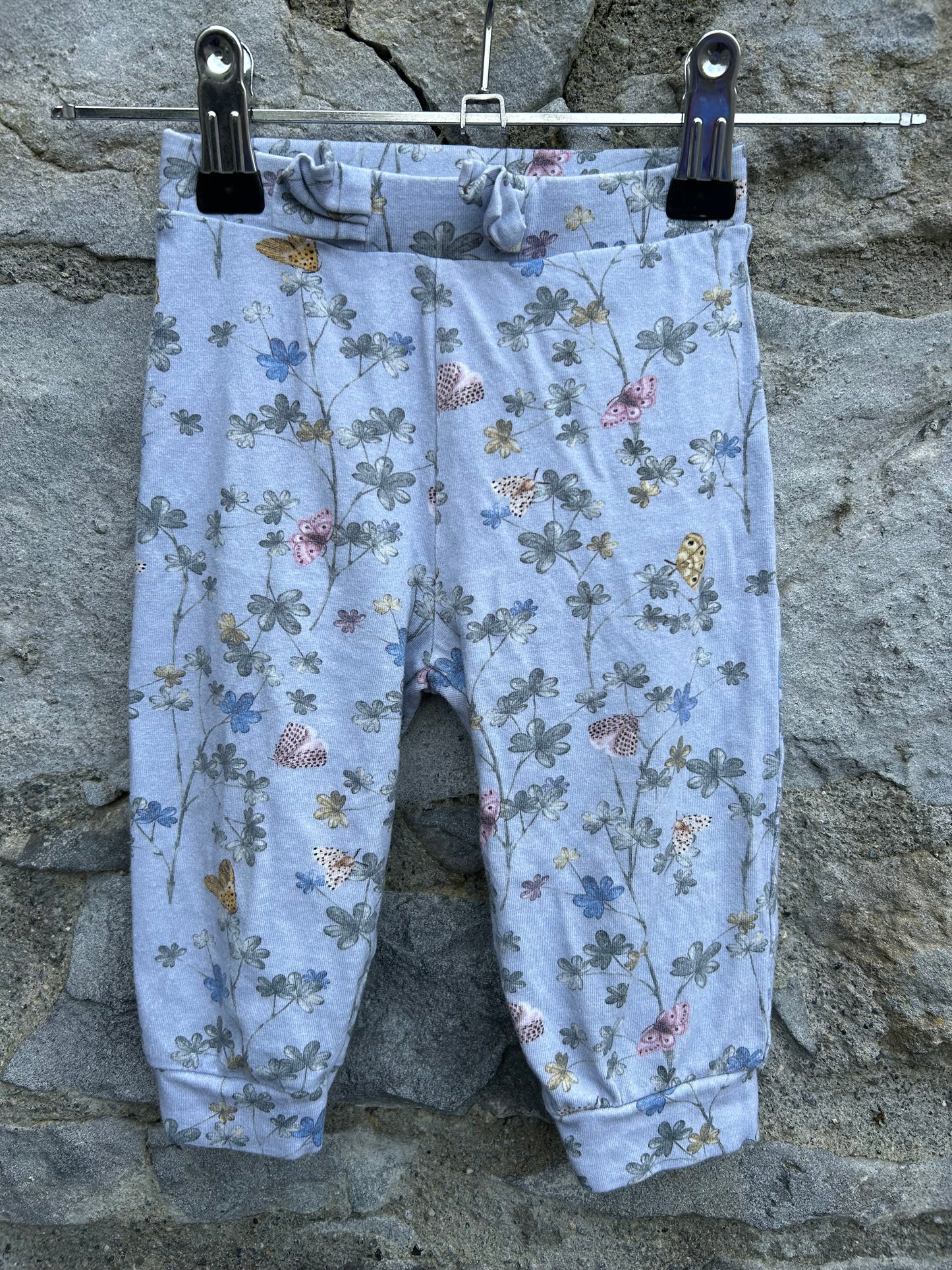 Blue botanical pants  3-6m (62-68cm)