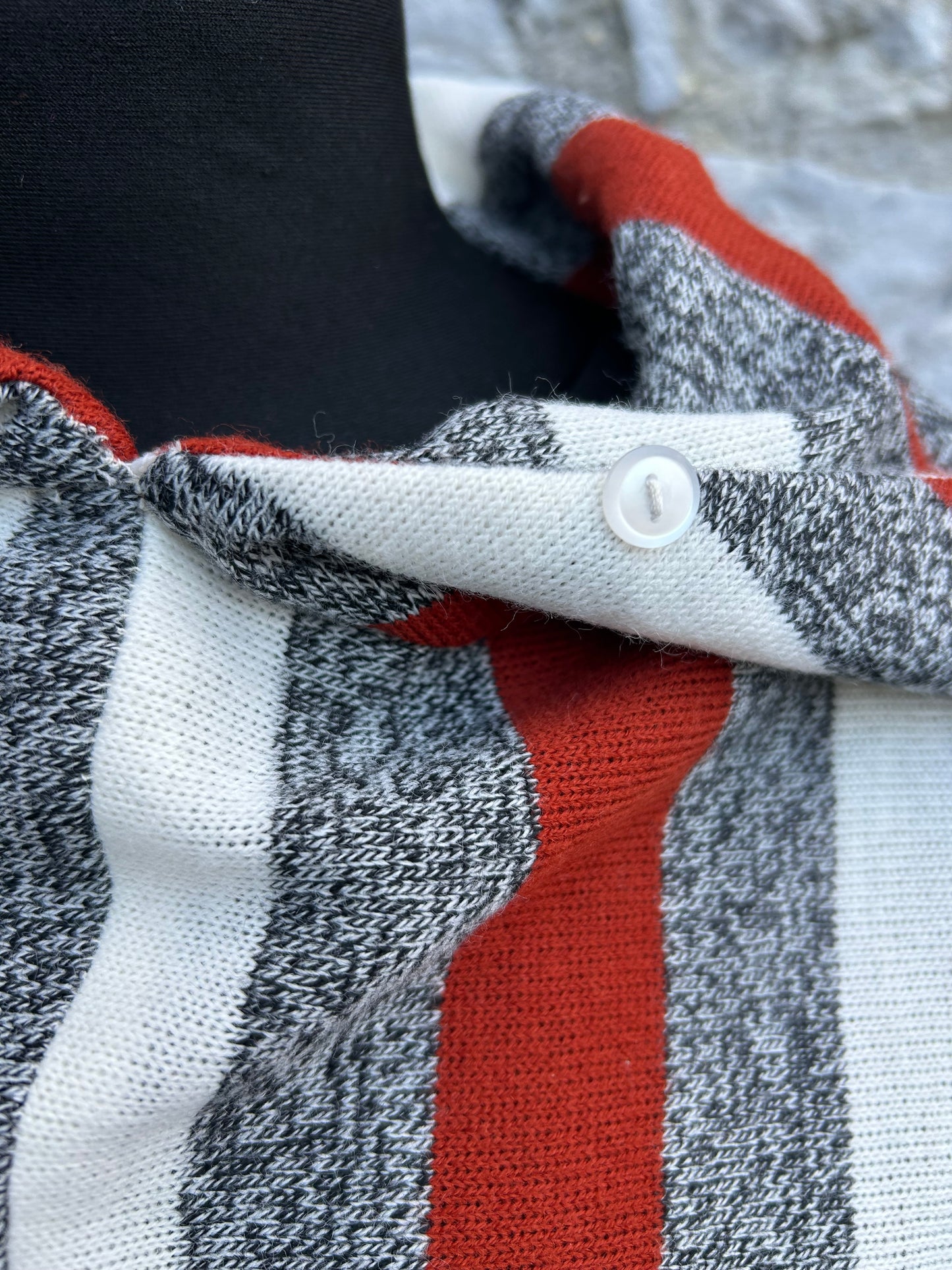 90s grey&maroon stripy dress uk 6-8