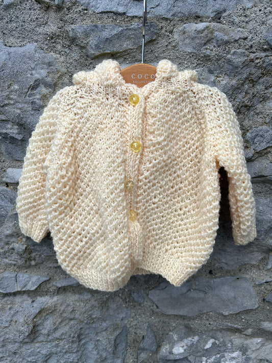 Cream hooded cardigan  6m (68cm)