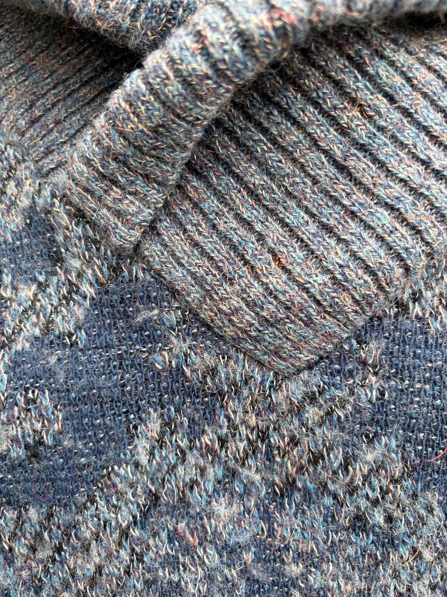 90s blue shawl collar jumper uk 14-16