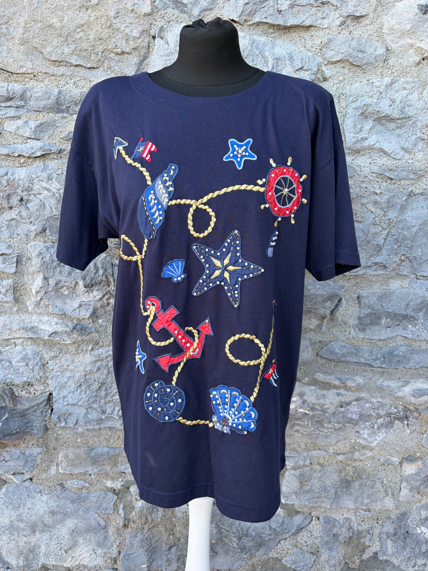 90s sailor navy t-shirt uk 12-14