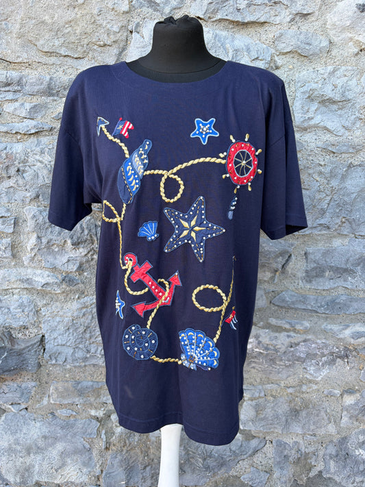 90s sailor navy t-shirt uk 12-14