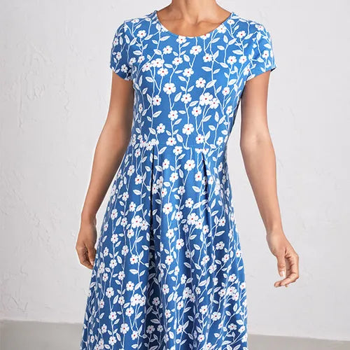 Blue floral Seasalt Riviera dress uk 12