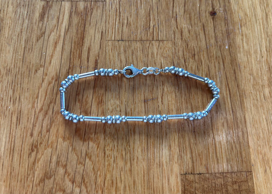 Silver bead bracelet