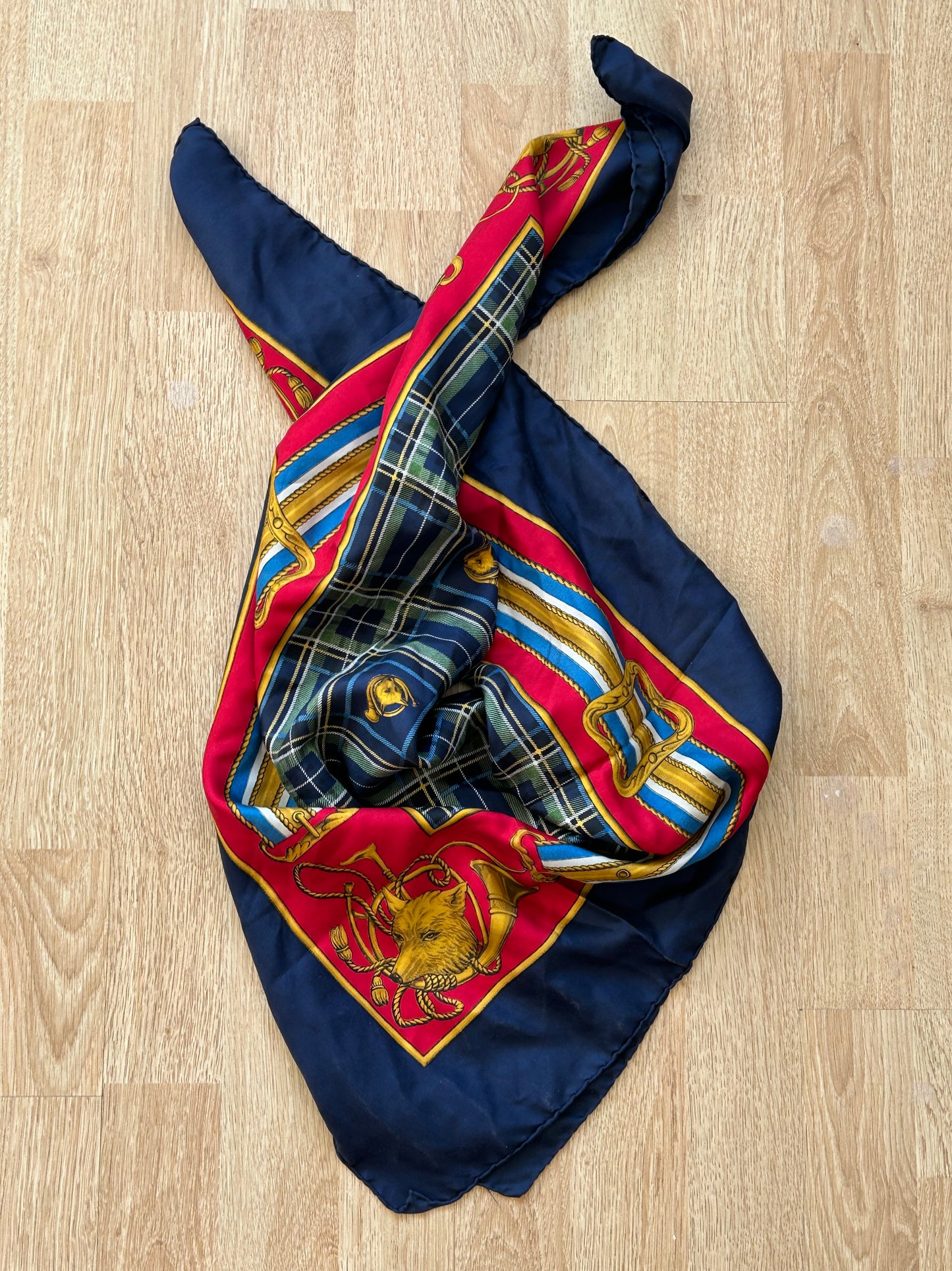 Navy&red scarf
