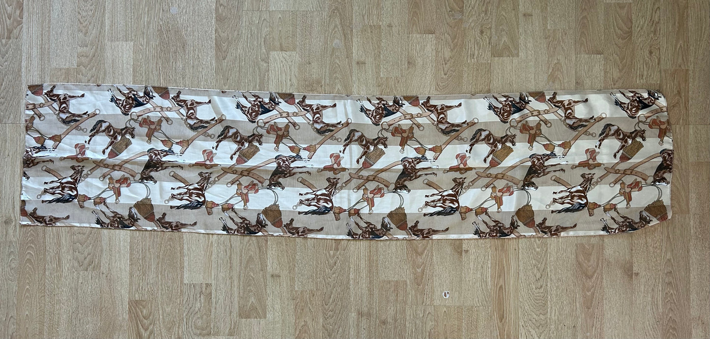 Horses cream scarf