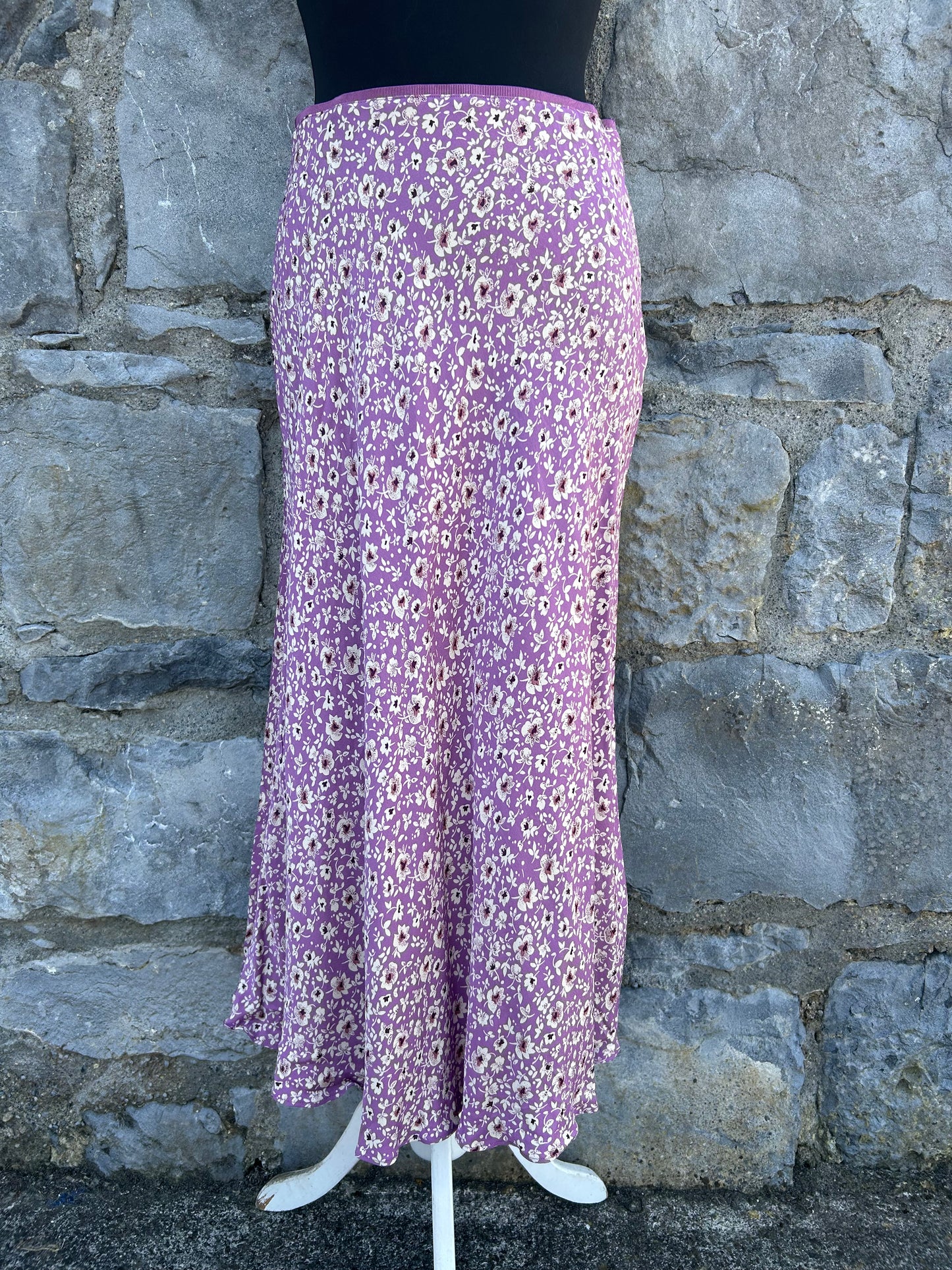 Lilac floral skirt uk 10-12