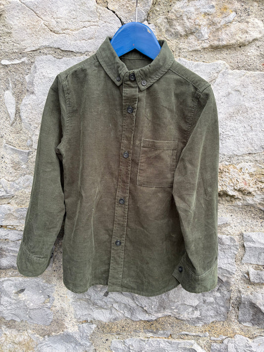 Khaki cord shirt  4-5y (104-110cm)