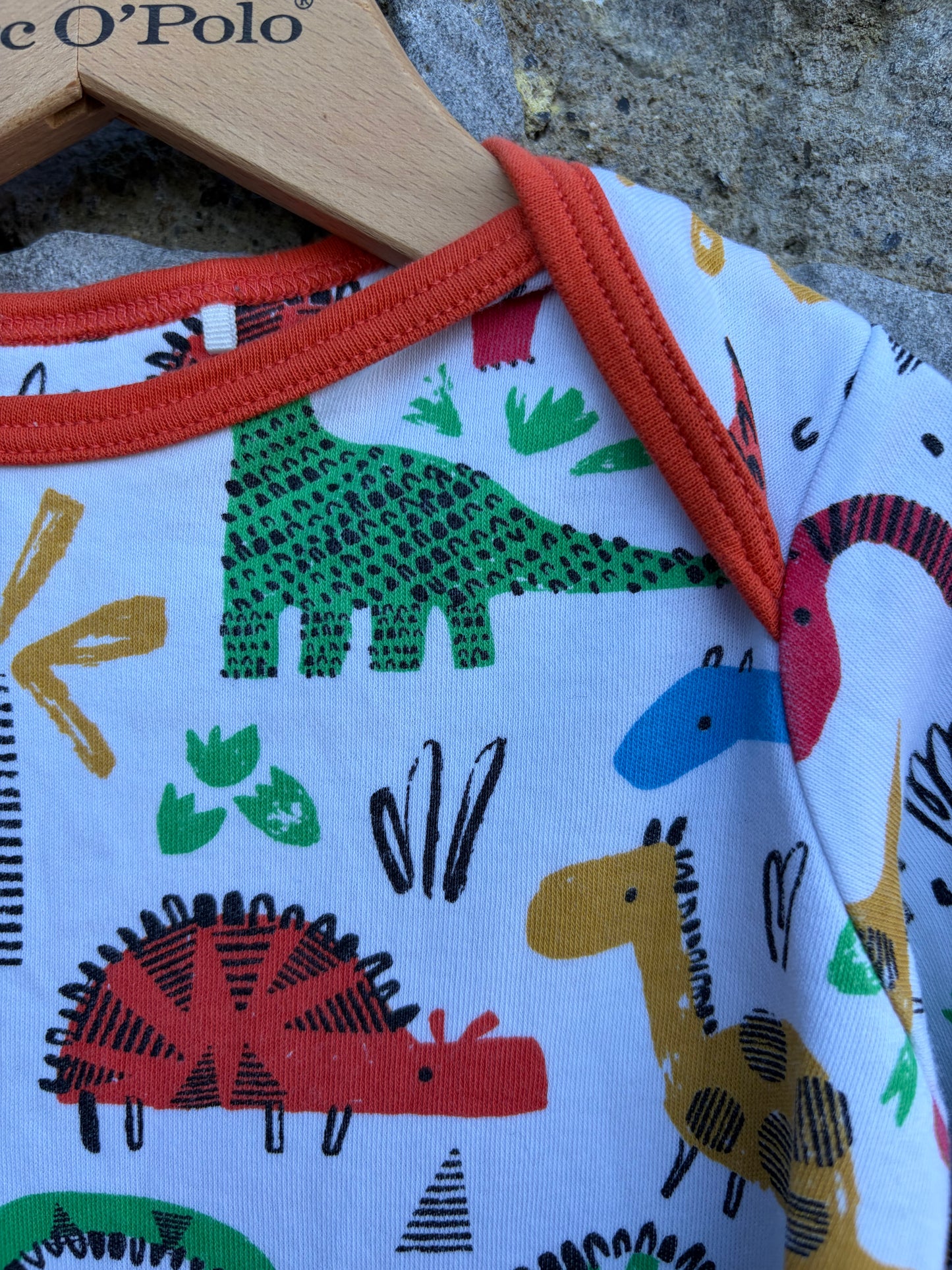 Colourful dinosaurs onesie  3-6m (62-68cm)