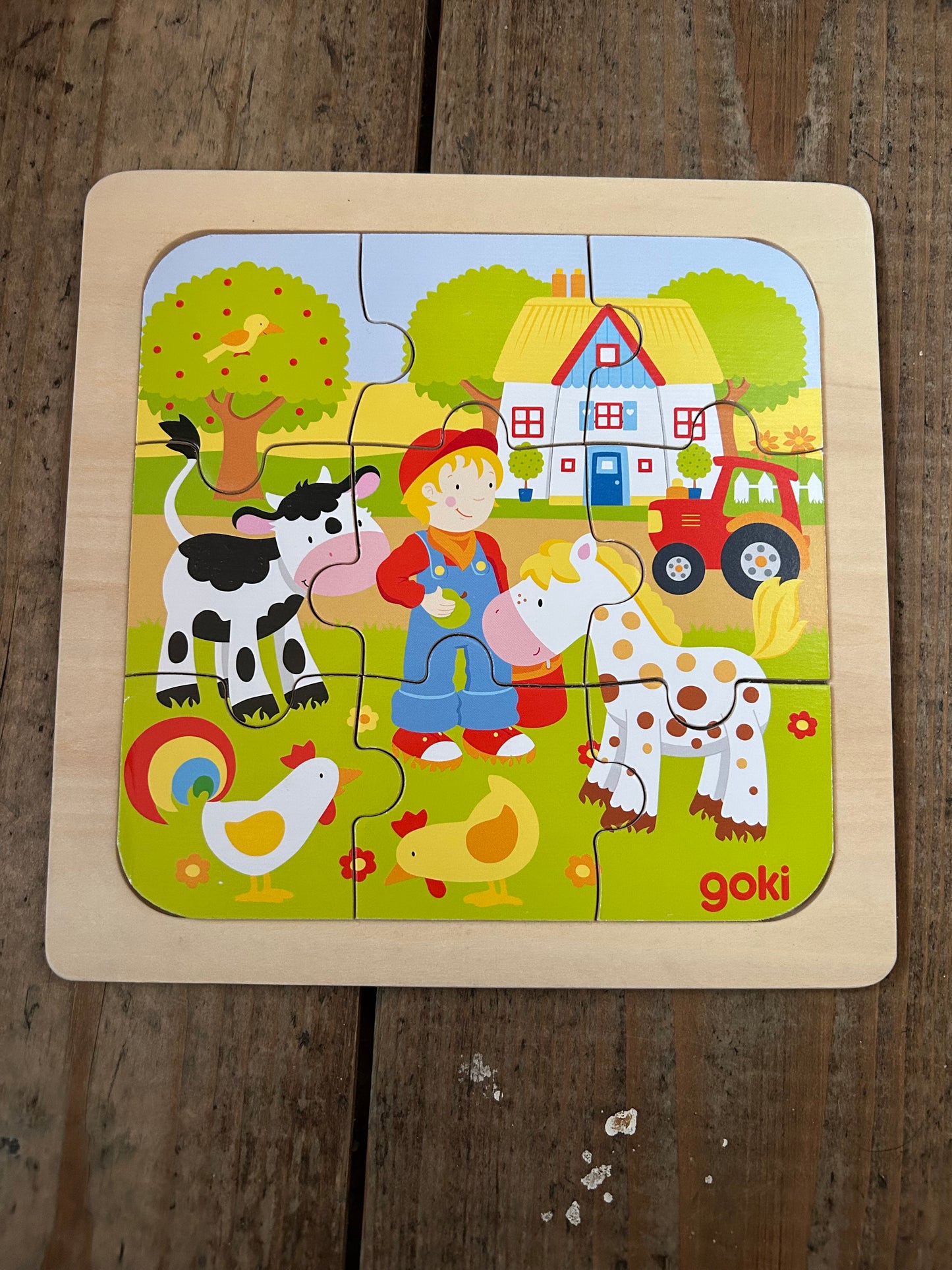 Goki farm wooden jigsaw