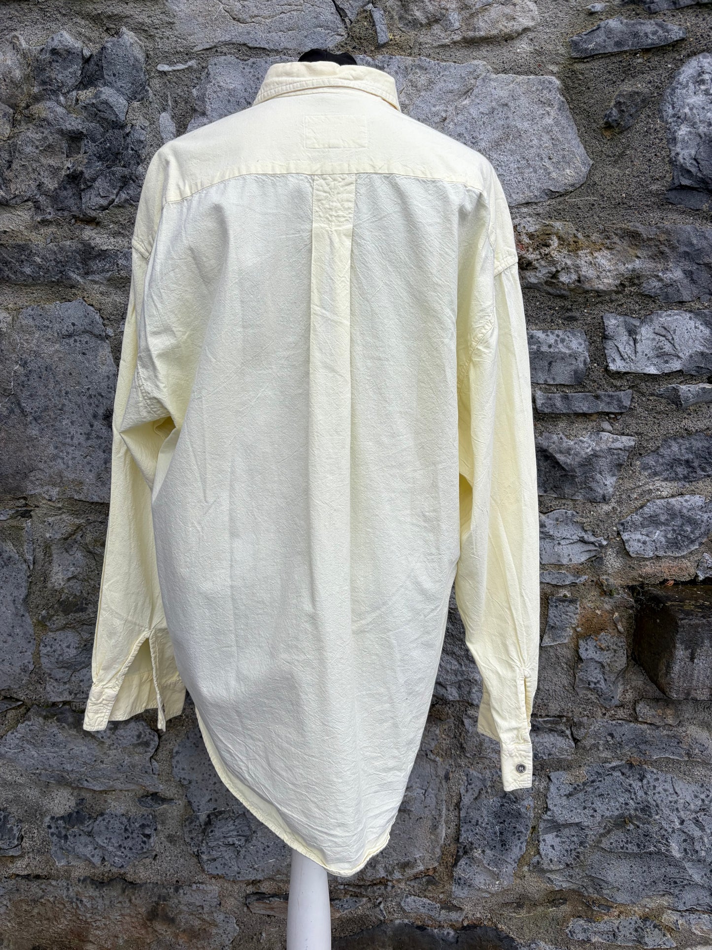 80s light yellow shirt  M/L