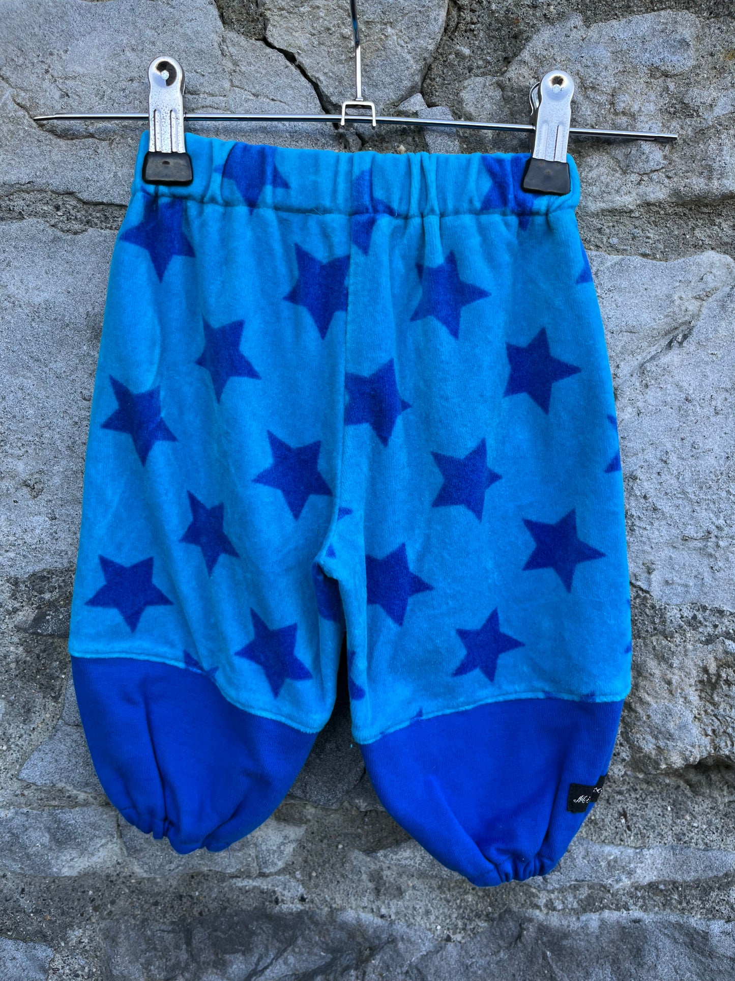 Blue stars velour pants  6m (68cm)