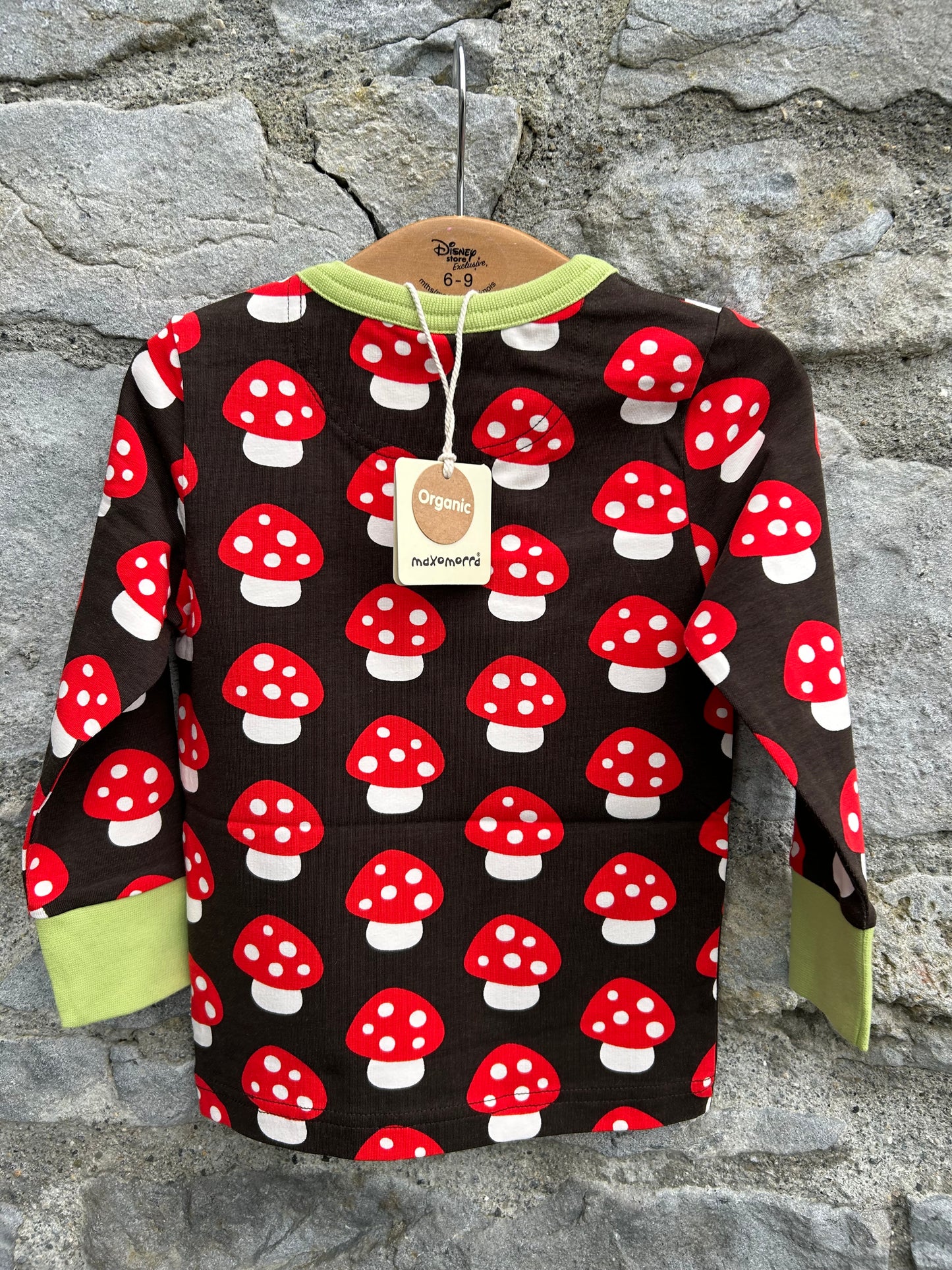 Mushroom black top   9-12m (74-80cm)