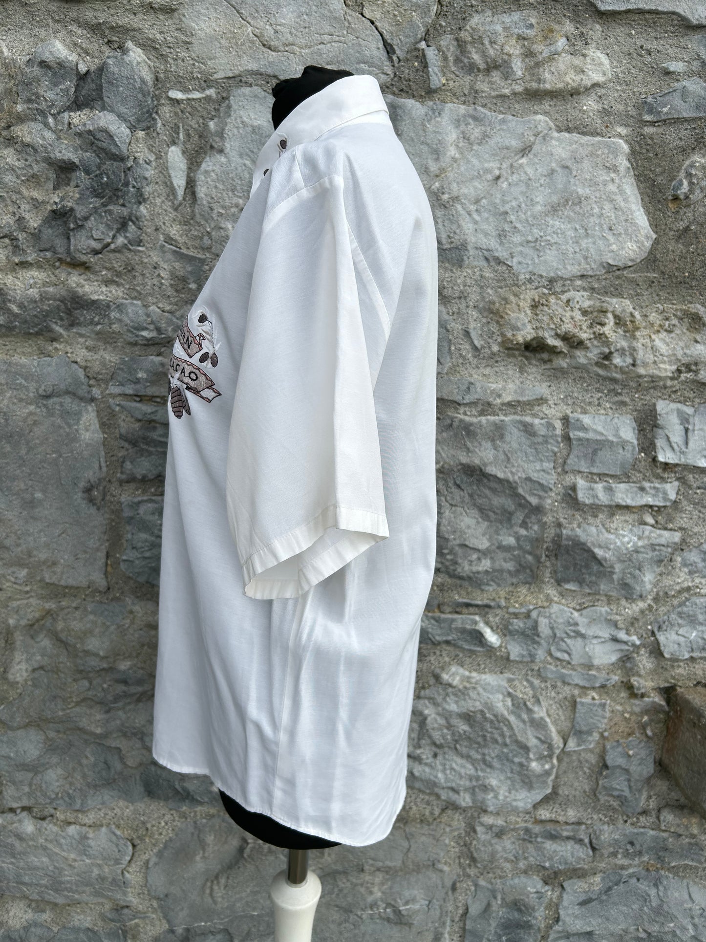 80s cacao white shirt uk 12