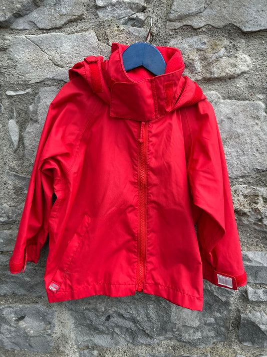 Red waterproof jacket  2-3y (92-98cm)
